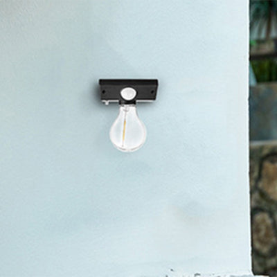 Moderno Minimalista Impermeable Sensor de Cuerpo Humano Lámpara de Aplique de Pared LED con Bombilla de Tungsteno ABS para Exterior 