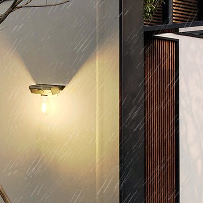 Moderno Minimalista Impermeable Sensor de Cuerpo Humano Lámpara de Aplique de Pared LED con Bombilla de Tungsteno ABS para Exterior 