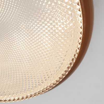 Plafonnier LED moderne minimaliste rond en verre crème cristal fer pour chambre à coucher 