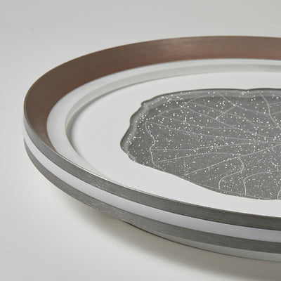 Plafonnier LED moderne minimaliste rond en feuille de lotus en fer aluminium acrylique pour salon 