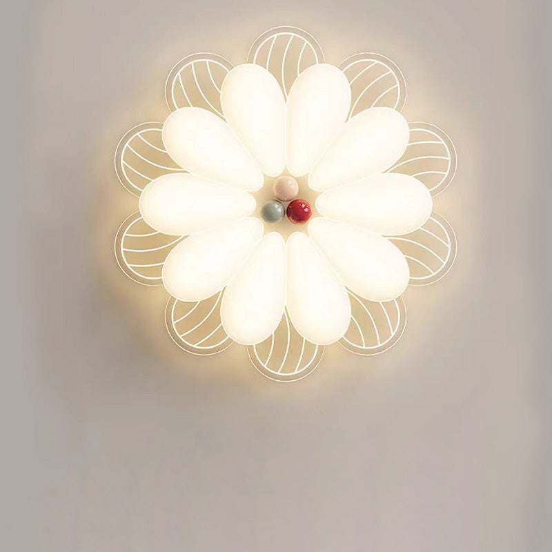 Lustre Plafonnier LED en Fer Créatif Contemporain pour Chambre à Coucher 