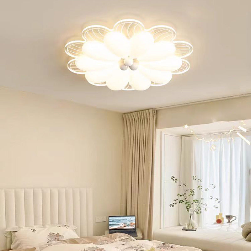Lustre Plafonnier LED en Fer Créatif Contemporain pour Chambre à Coucher 