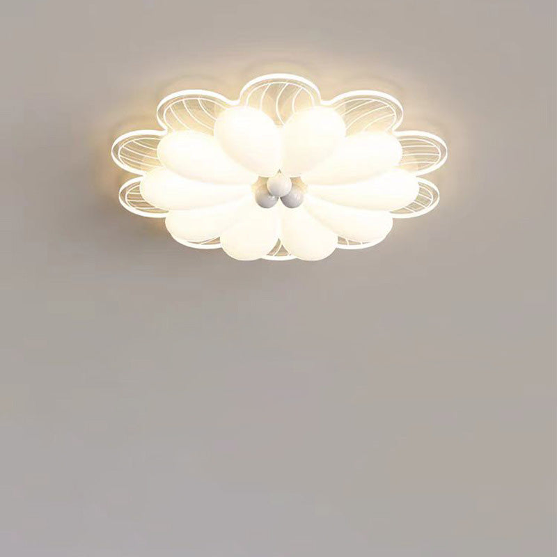 Lustre Plafonnier LED en Fer Créatif Contemporain pour Chambre à Coucher 