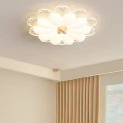 Lustre Plafonnier LED en Fer Créatif Contemporain pour Chambre à Coucher 