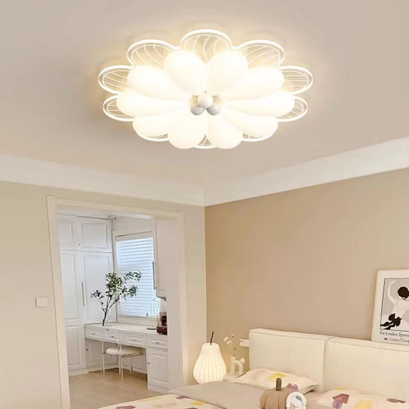 Lustre Plafonnier LED en Fer Créatif Contemporain pour Chambre à Coucher 