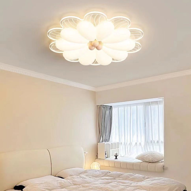 Lustre Plafonnier LED en Fer Créatif Contemporain pour Chambre à Coucher 