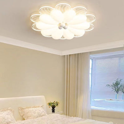 Lustre Plafonnier LED en Fer Créatif Contemporain pour Chambre à Coucher 