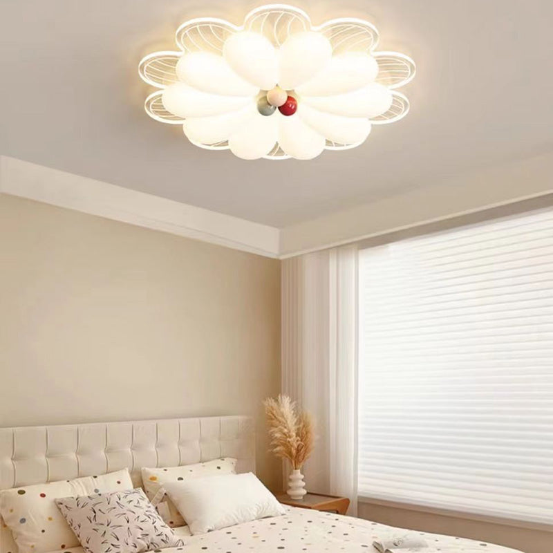 Lustre Plafonnier LED en Fer Créatif Contemporain pour Chambre à Coucher 