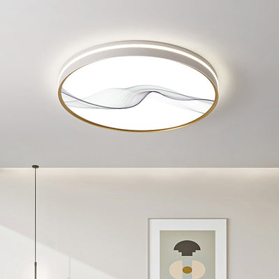 Plafonnier LED en fer, acrylique, aluminium, rond, carré, rectangle, lotus, ligne, style chinois traditionnel pour salon 