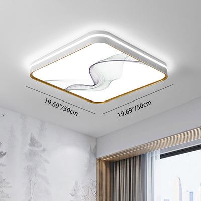 Plafonnier LED en fer, acrylique, aluminium, rond, carré, rectangle, lotus, ligne, style chinois traditionnel pour salon 