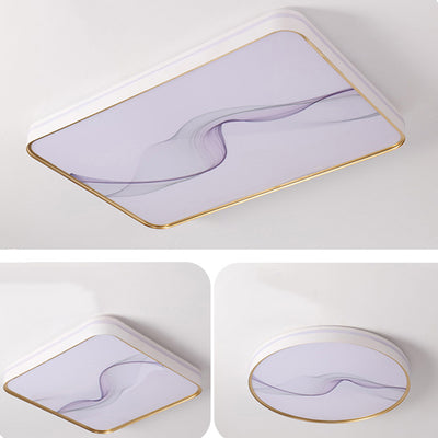 Plafonnier LED en fer, acrylique, aluminium, rond, carré, rectangle, lotus, ligne, style chinois traditionnel pour salon 