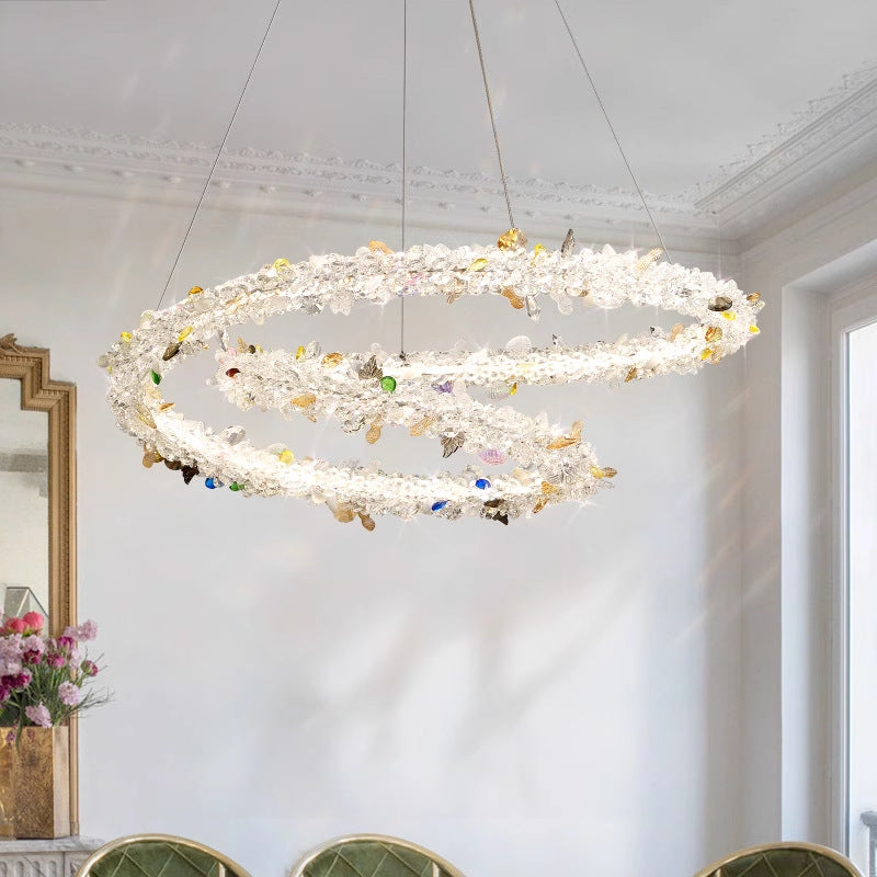 Lustre LED moderne de luxe en forme d&