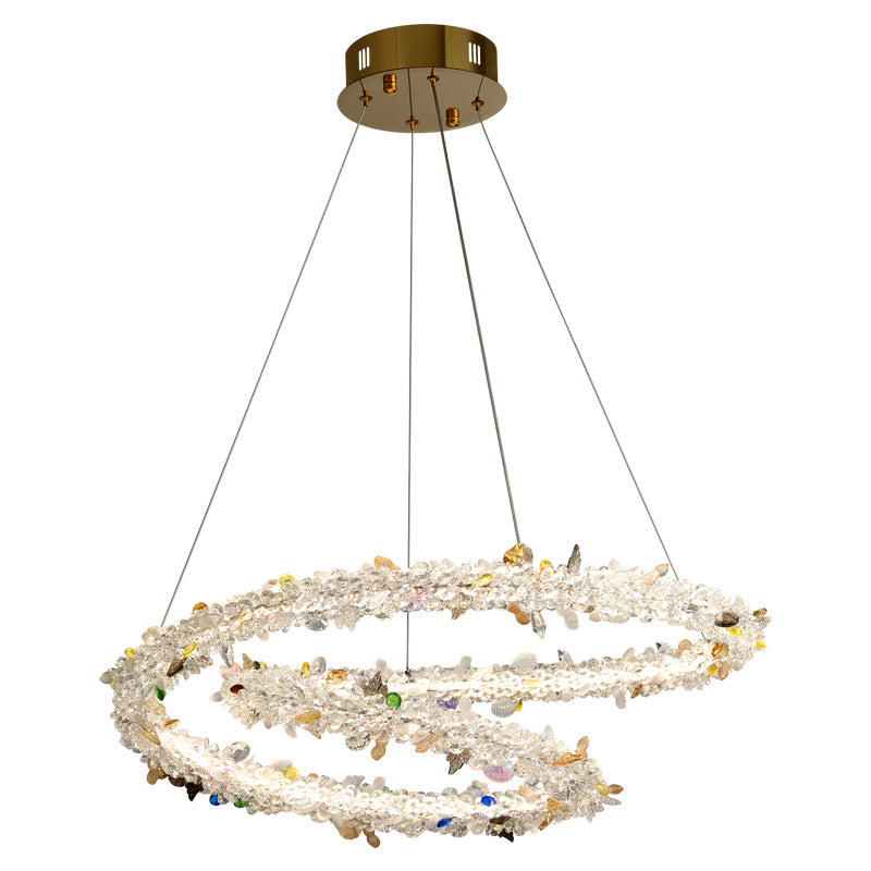 Lustre LED moderne de luxe en forme d&
