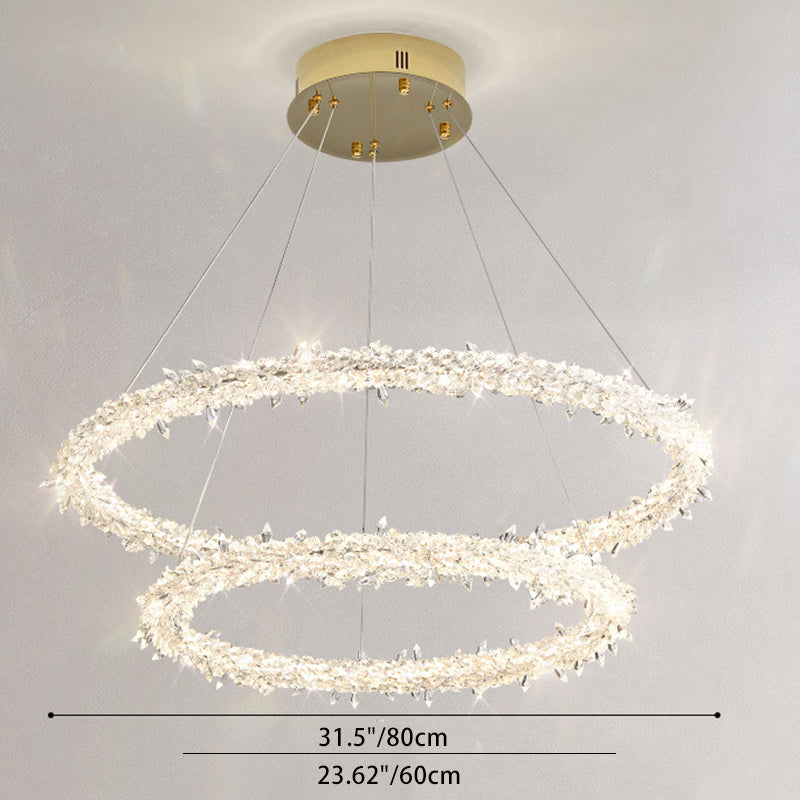 Lustre LED moderne de luxe en forme d&