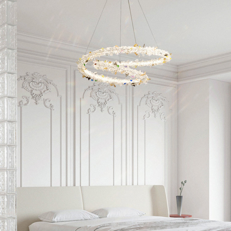 Lustre LED moderne de luxe en forme d&