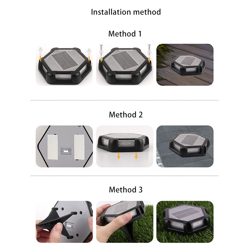 Lumière de pelouse solaire à LED étanche en aluminium carré créatif contemporain pour patio extérieur 