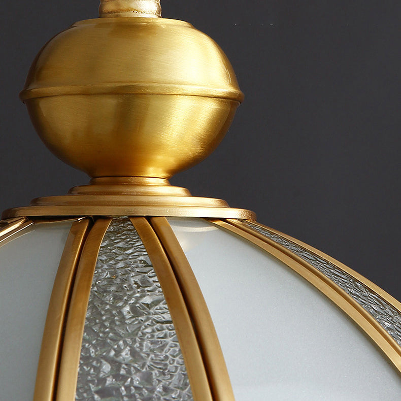 Lustre semi-encastré moderne de luxe en forme de cône de fleur avec verre givré et finition en laiton 1/3 lumière pour salon 