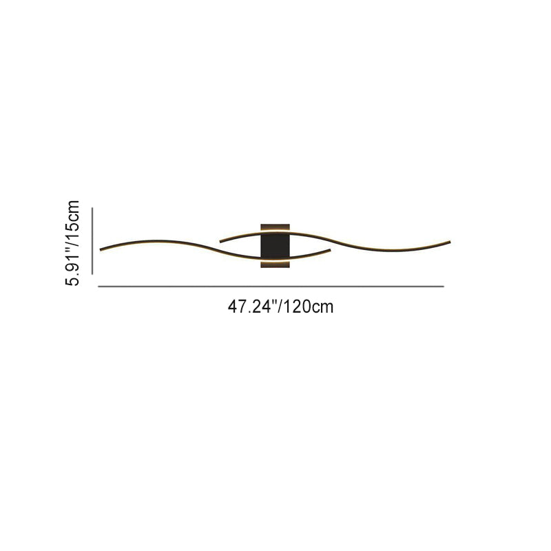Modern Minimalist Geometric Long Strip Iron Acrylic LED Wall Sconce Lamp For Hallway