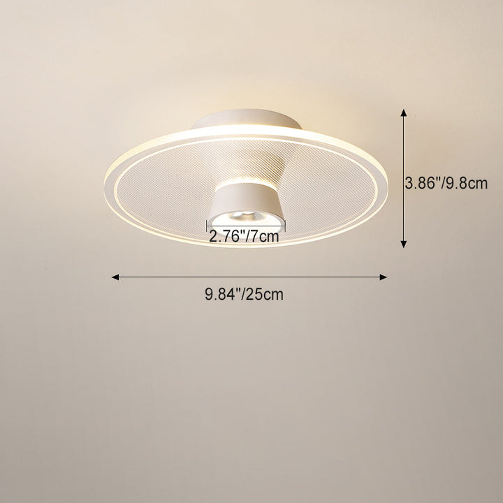Contemporary Nordic Lotus Rose Plum Blossom Iron Acrylic LED Semi-Flush Mount Ceiling Light For Hallway