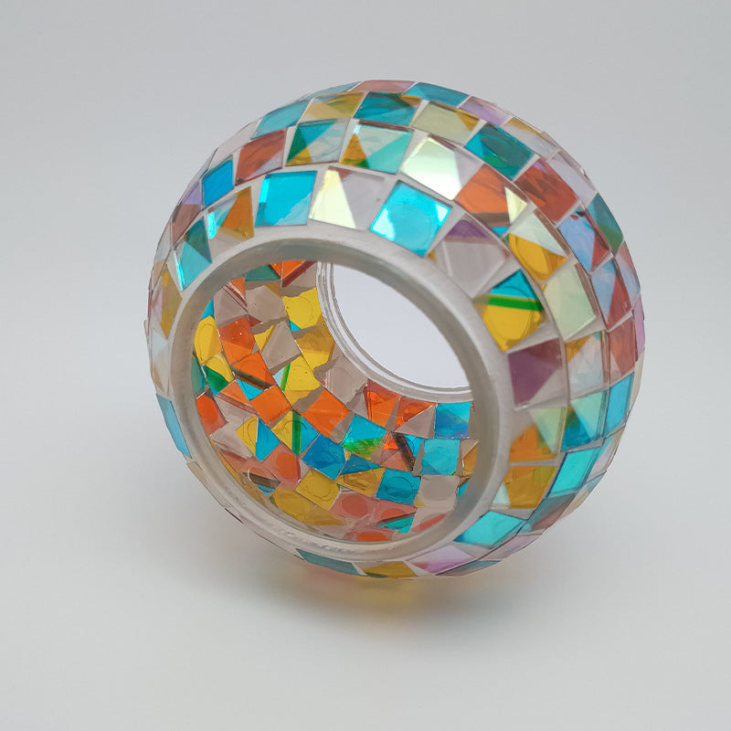 Moderne minimalistische Solar wasserdicht ABS bunte Glas Mosaik Ball LED Landschaft Beleuchtung Außenleuchte für den Außenbereich 