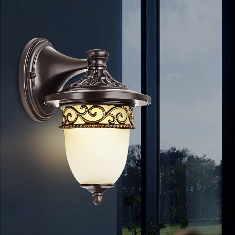 Horloge suspendue étanche rétro contemporaine motif de branche de fleurs en verre d&