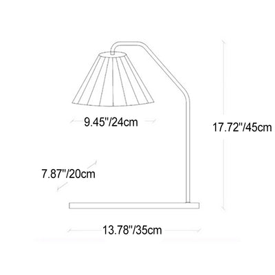Traditionelle Vintage Regenschirm Runde Plissee Stoff Holz USB 1-Licht Tischlampe für Wohnzimmer 