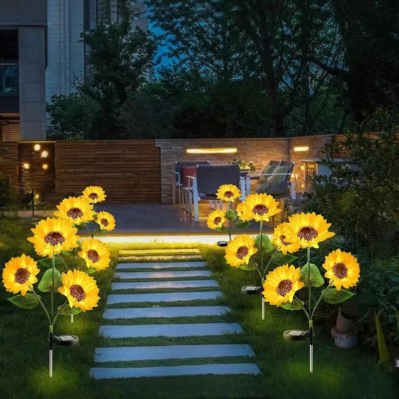 ضوء إدخال العشب المقاوم للماء بالطاقة الشمسية LED الزهرة الاصطناعية الإبداعية المعاصرة للفناء الخارجي 