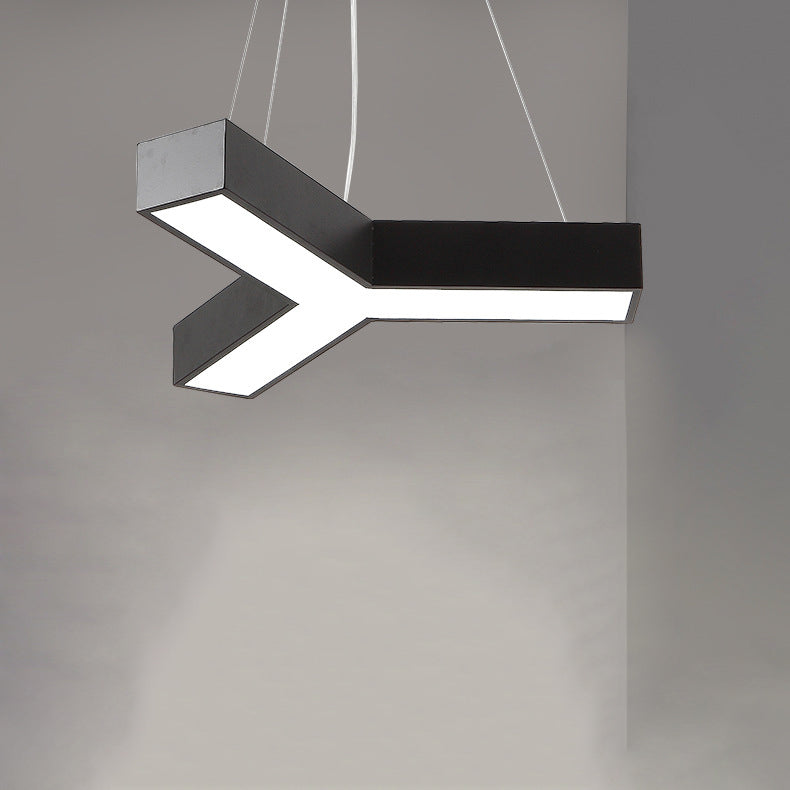 Lustre LED contemporain en forme de Y en fer et acrylique pour chevet 