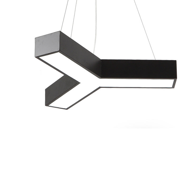 Lustre LED contemporain en forme de Y en fer et acrylique pour chevet 