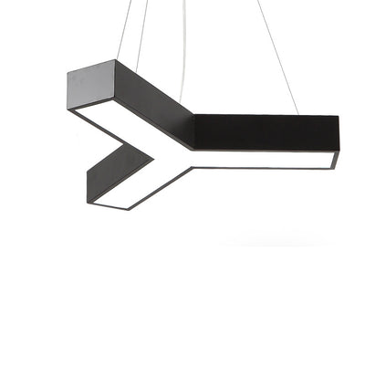 Lustre LED contemporain en forme de Y en fer et acrylique pour chevet 