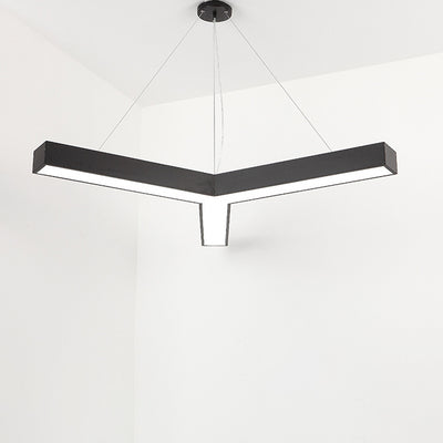 Lustre LED contemporain en forme de Y en fer et acrylique pour chevet 