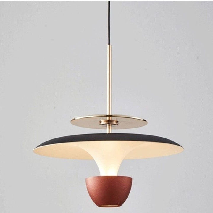 Modern Luxury Liftable Flying Saucer Rectilinear Aluminum Acrylic LED Pendant Light For Bedroom
