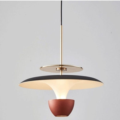 Lustre LED en acrylique et aluminium rectiligne en forme de soucoupe volante moderne et luxueuse pour chambre 