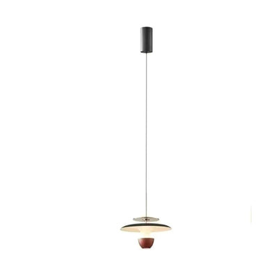 Lustre LED en acrylique et aluminium rectiligne en forme de soucoupe volante moderne et luxueuse pour chambre 