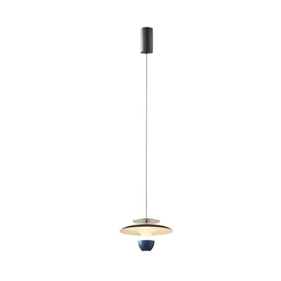 Lustre LED en acrylique et aluminium rectiligne en forme de soucoupe volante moderne et luxueuse pour chambre 