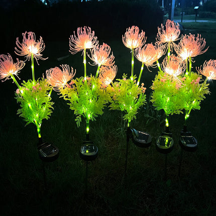 現代的な創造的人工PVC花LEDソーラー防水芝生挿入ライト屋外パティオ用 