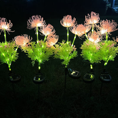 ضوء إدخال العشب المقاوم للماء بالطاقة الشمسية LED الزهرة الاصطناعية PVC الإبداعية المعاصرة للفناء الخارجي 