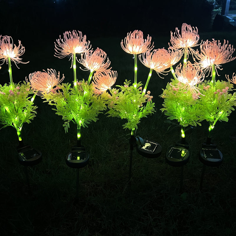 ضوء إدخال العشب المقاوم للماء بالطاقة الشمسية LED الزهرة الاصطناعية PVC الإبداعية المعاصرة للفناء الخارجي 