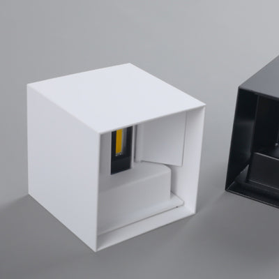 Lámpara Aplique de Pared LED de Inducción de Vidrio de Aluminio Cuadrado Impermeable Minimalista Moderna Para Dormitorio 