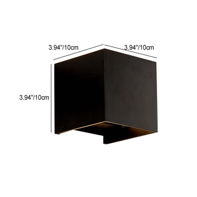 Lámpara Aplique de Pared LED de Inducción de Vidrio de Aluminio Cuadrado Impermeable Minimalista Moderna Para Dormitorio 