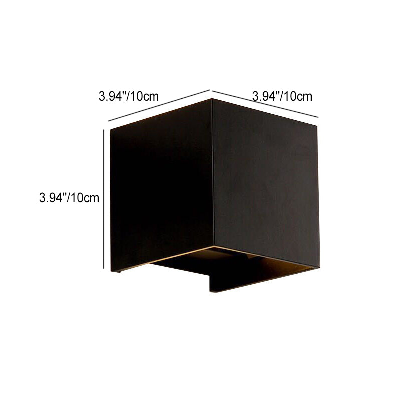 Lámpara Aplique de Pared LED de Inducción de Vidrio de Aluminio Cuadrado Impermeable Minimalista Moderna Para Dormitorio 