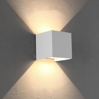 Lámpara Aplique de Pared LED de Inducción de Vidrio de Aluminio Cuadrado Impermeable Minimalista Moderna Para Dormitorio 