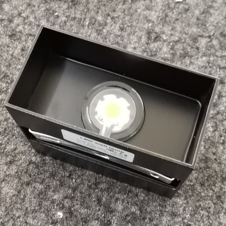 Lámpara Aplique de Pared LED de Inducción de Vidrio de Aluminio Cuadrado Impermeable Minimalista Moderna Para Dormitorio 