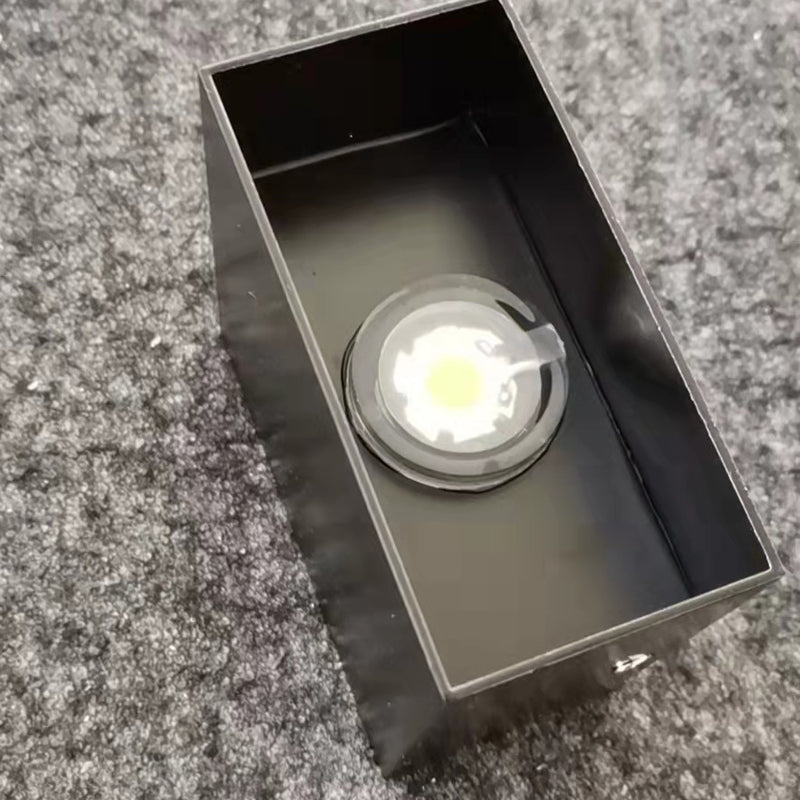 Lámpara Aplique de Pared LED de Inducción de Vidrio de Aluminio Cuadrado Impermeable Minimalista Moderna Para Dormitorio 