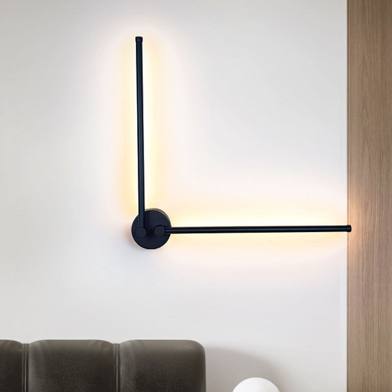 Modern Minimalist Rotatable 270° Black Long Line Aluminum LED Flush Mount Ceiling Light For Hallway