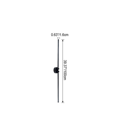 Modern Minimalist Rotatable 270° Black Long Line Aluminum LED Flush Mount Ceiling Light For Hallway