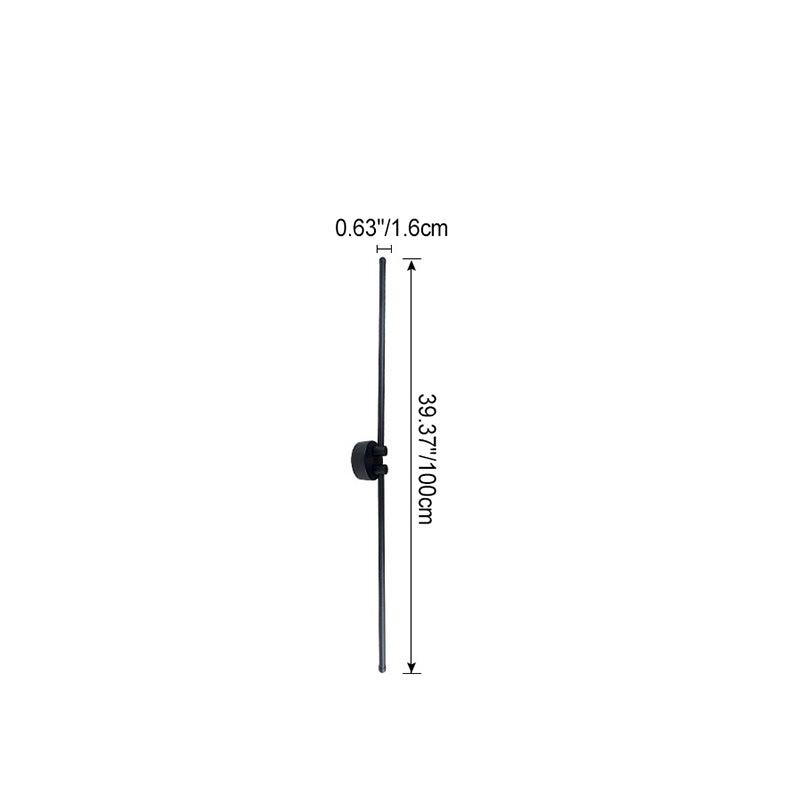 Modern Minimalist Rotatable 270° Black Long Line Aluminum LED Flush Mount Ceiling Light For Hallway