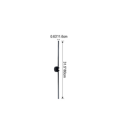 Modern Minimalist Rotatable 270° Black Long Line Aluminum LED Flush Mount Ceiling Light For Hallway
