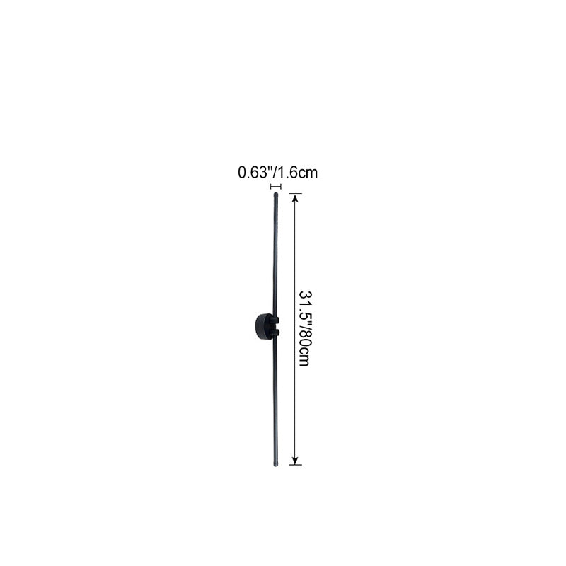 Modern Minimalist Rotatable 270° Black Long Line Aluminum LED Flush Mount Ceiling Light For Hallway