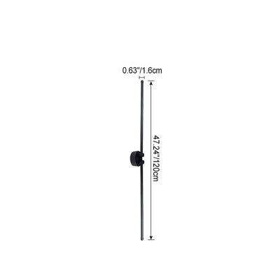 Modern Minimalist Rotatable 270° Black Long Line Aluminum LED Flush Mount Ceiling Light For Hallway